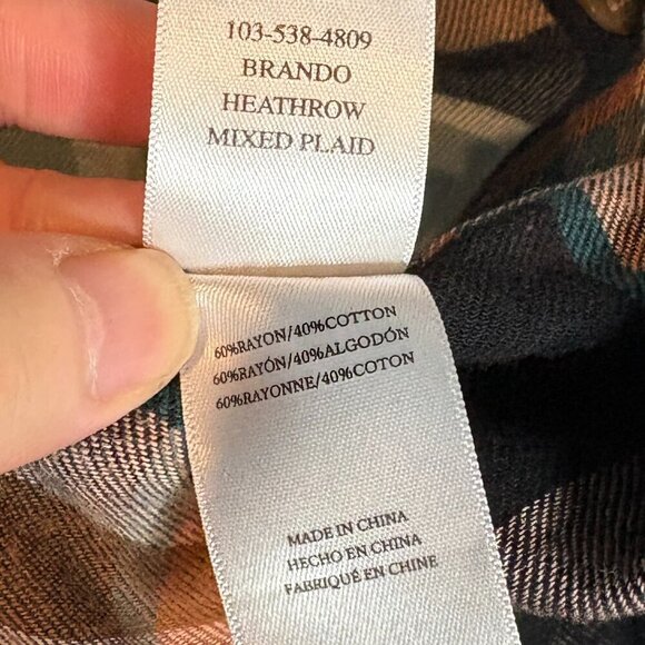 Rails Brando Mixed Plaid Button-Up Shirt in Heathrow - Picture 5 of 6